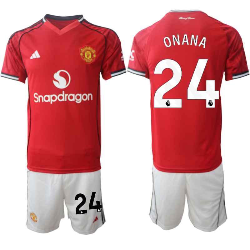 Men 2025-2026 Club Manchester United home Red #24 Soccer Jersey->manchester united jersey->Soccer Club Jersey